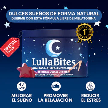 🍓 GOMITAS Lullabites™ – Sueño Profundo, 0% Melatonina, 100% Natural